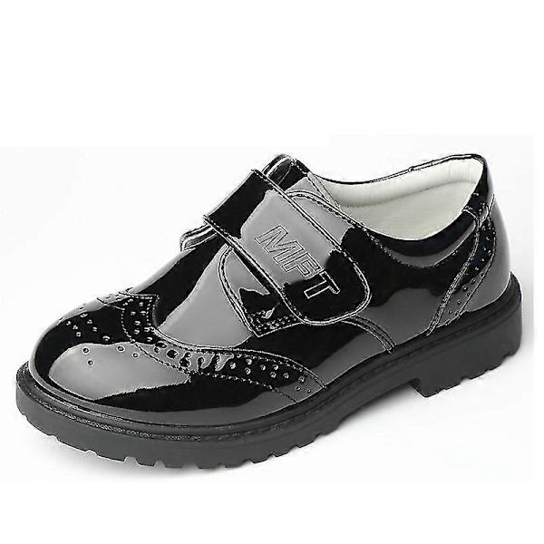 Pojkar Stängda Tå Oxfords Formella Dagliga Klänningskor Låga Loafers-Perfet Magic Tape Black EU 31