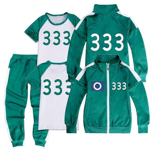 Squid Game 2 pelaajan cosplay-asu, verryttelypuku, täydellinen vaatesetti - Perfet No.333 160cm