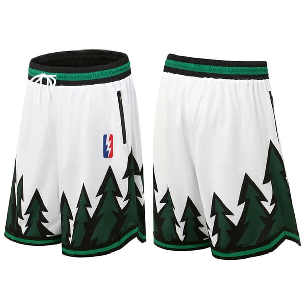NBA Timberwolves Sport Basketbol Oversized Shorts - Perfekt White L