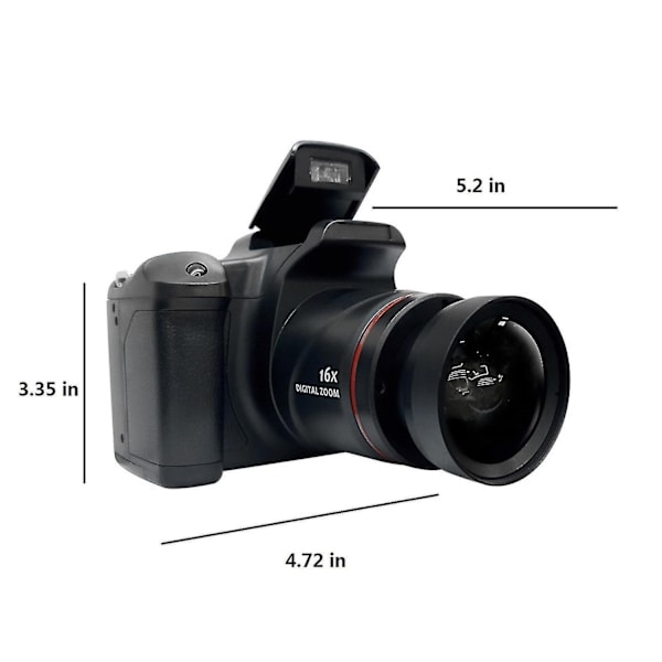 Digitalkamera 16MP 2,4 tommer LCD-skærm 16X Digital Zoom 720P Digitalkamera Lille kamera til teenagere, studerende, drenge, piger, seniorer - AH-Perfet