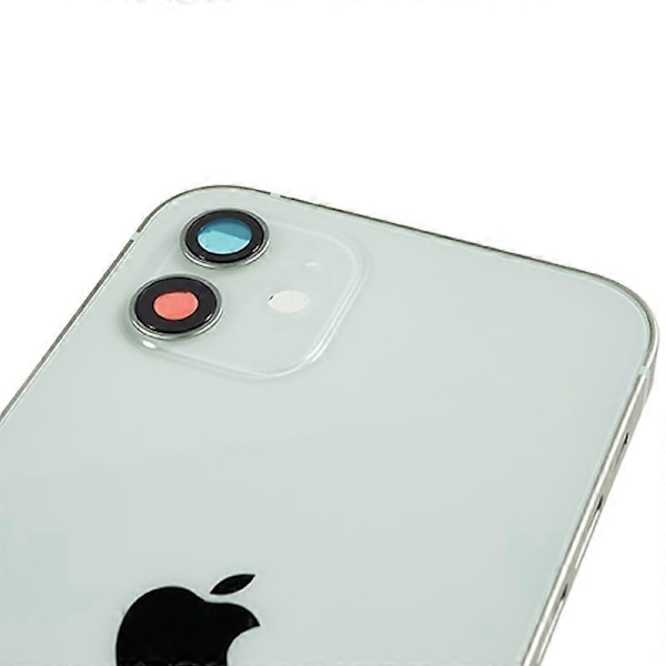 Kompatibel med iPhone 12 6.1 tum Bakre Batterihölje + Mellanplatta Ram + Sidoknappar Ersättning - Perfekt Style B