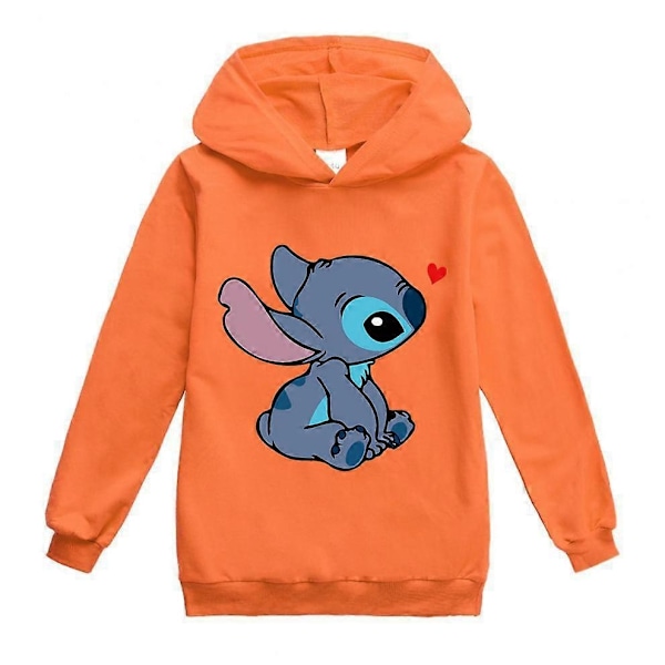 Lasten poikien ja tyttöjen Disney Stitch jouluhupparit - Perfet Orange 11-12year(150cm)