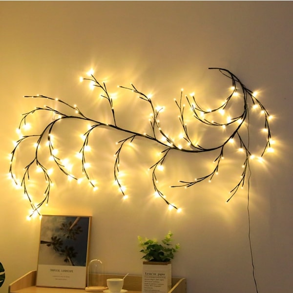 Enchanted Willow LED Gren Rattan Lys Kæde - Perfekt