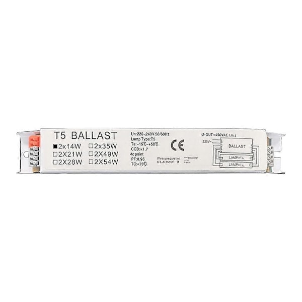 Industriell Elektronisk Fluorescerande Ballast T5 Fluorescerande Ballast - Perfet 1x54W