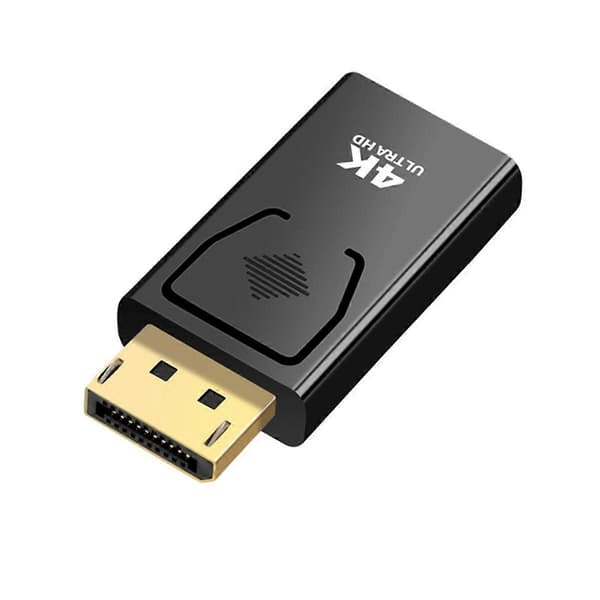 4K Dp til HDMI-kompatibel videoadapter Displayport hann til HDMI-kompatibel datamaskin TV-skjerm Conve-Perfet