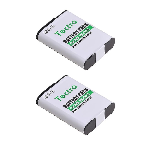 En-el23 Enel23 En El23 Oppladbart batteri+LED USB dobbel lader med Type C-port for Nikon Coolpix P900,p610,p600,b700,s810c - Perfet 2 Pcs