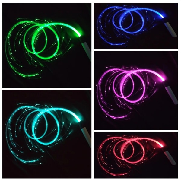 RGB LED kuituoptinen piiskavalo 40 väriä monivärinen akkuteho - täydellinen