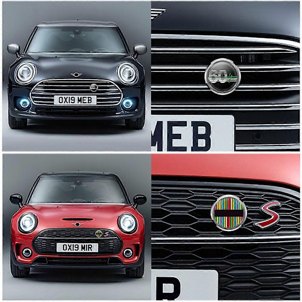Metal 3D Front Bumper Grill Emblem Badge Sticker til MINI Cooper JCW S One Countryman R60 R61 F56 F60 - Perfekt retro red jack