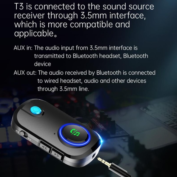INF Trådlös Bluetooth sändare/mottagare handsfree AUX- Perfet