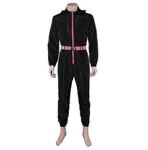 Squid Game rollespil kostume jumpsuit spil tights med sort uniform Halloween fest karneval kostume - Perfekt XL
