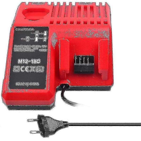 M12-18c Li-ion Akkulaturi Yhteensopiva Milwaukee 12v 14.4v 18v C1418c 48-11-1815/1828/1840 M18 M14 M12 Cisea Litiumakun kanssa -B5-Perfet