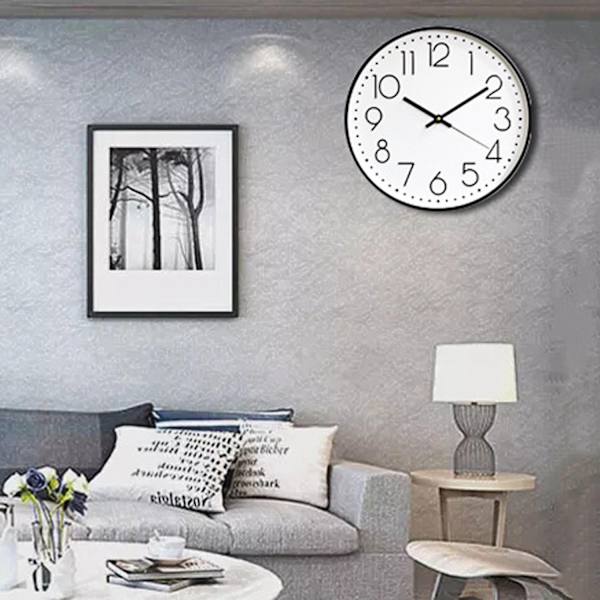 10 Tums Väggklocka Rund Hängande Ljudlös 3D Siffror Precis Anti-Dimma Spegel Yta Kvarts Klocka-Perfekt Rose Gold & Black