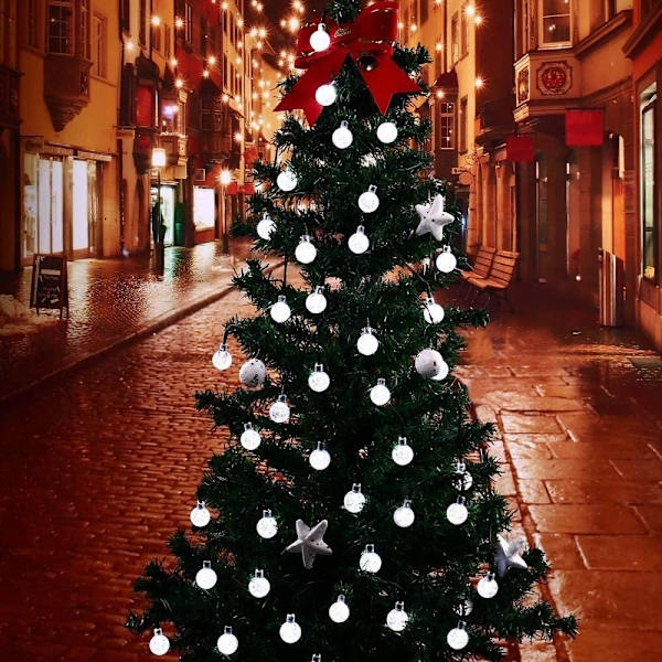 Solar String Lights Outdoor, 30ft 50 LED Globe String Lights, Vandtæt 8 Modes Solar Patio Lights til have, græsplæne, havepavillon, - Perfet