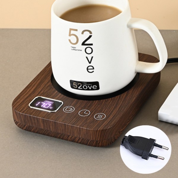 USB Kaffevarmer Krus Varmere Mælk Kaffe Te Varmeplader til kontorbord Housewarming gave brun brown