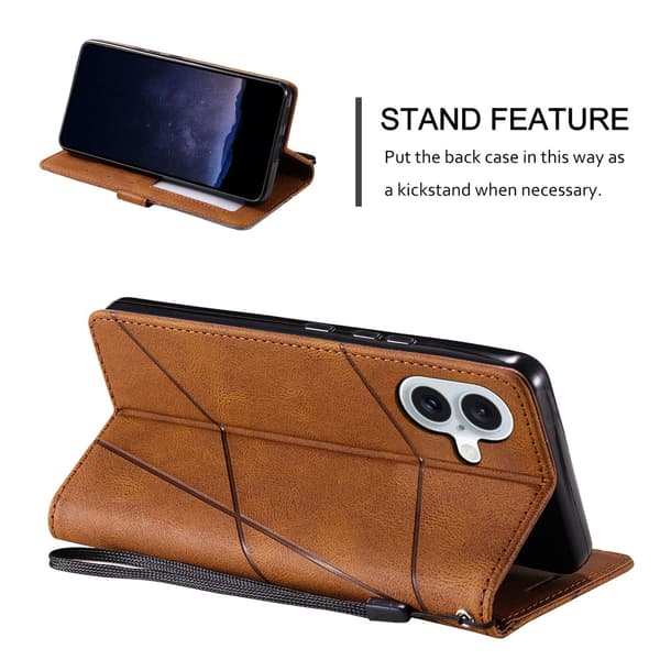 Hudvennlig delt design skinnetui for iPhone 15 med stropp - Perfekt