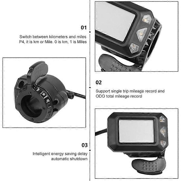 36V 350W Vikbar Scooter Controller Kit Elektrisk Scooter Controller LCD-display Broms Accelerator-Perfet