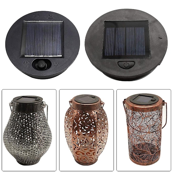 Solpanel Lykta Lock Lampor Ersättningsdelar Topp Lampa Ersättningsdelar - Perfekt 7CM