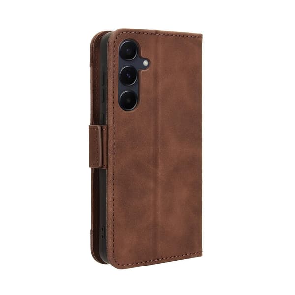 Skin Feel Läderfodral Kompatibelt med Samsung Galaxy A35 5G-Perfet Brown