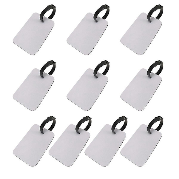 Sublimering Blank Bagasjelapper Hvite Blanke Reiseveske Bagasjelapper - Perfekt