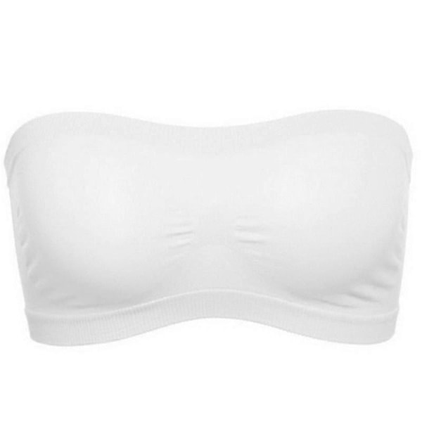 Dame Tube top Stropløs Bandeau BH - Perfekt grey L