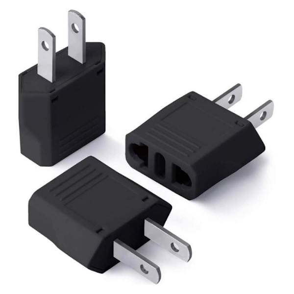 EU til US Reiseadapter 3-pakning - Perfekt