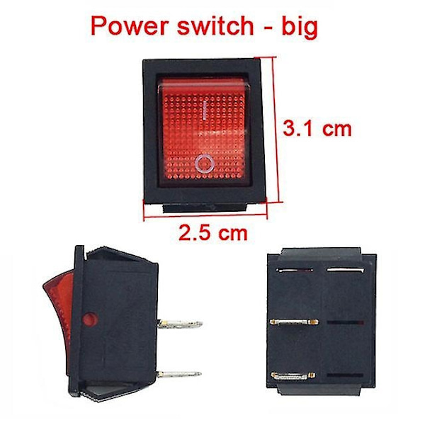 Elektriske biler for barn, elektrisk bilbryter, lekebil, elektrisk motorsykkelbryter, fjernkontrollbilbryter, motorsykkelutstyr - Perfekt Power switch big