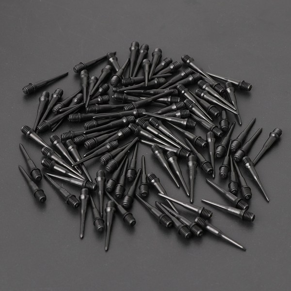 Electronic darts with high precision in plastic Upgraded darts Durable sets with soft tip Dart accessories 100 pcs - Perfet Black
