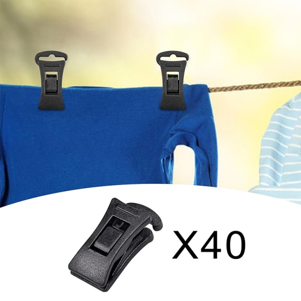 20/40STK Sokkeklemmeholder Sokkevaskelås Multifunksjonell C - Perfet 40PCS
