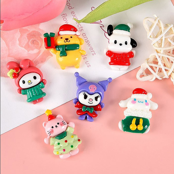 5 stk Christmas Animals e DIY telefonveske klistremerke Hair Clip Access - Perfet A2