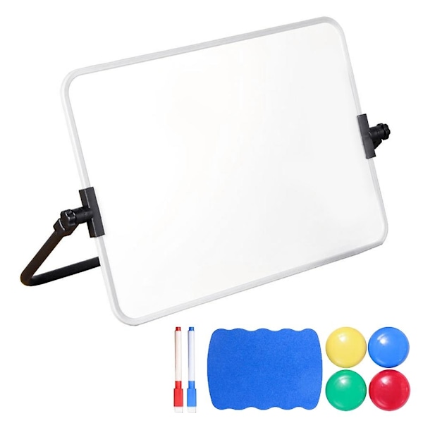 Magnetisk Liten Whiteboard, Mini A4 Whiteboard 30x21cm Dobbeltsidig Whiteboard-Perfekt Gray