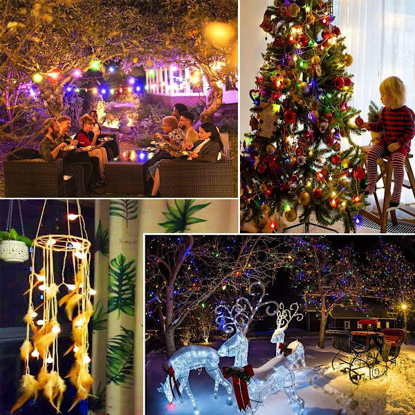 Farve LED String Lights 32,8 Ft lys med fjernbetjening - Perfet Warm White USB models  19.68ft 40 led