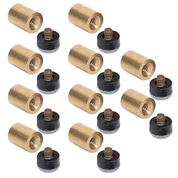 10 st Biljard Snooker Kö Köspets Ersättningsdelar Skruv Koppar PU Läder (10mm) - Perfekt