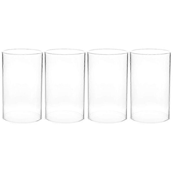 4 st Transparenta Glas Hantverk Ljus Skydd Cylinder Ljus Skydd Dekorationer-Perfekt