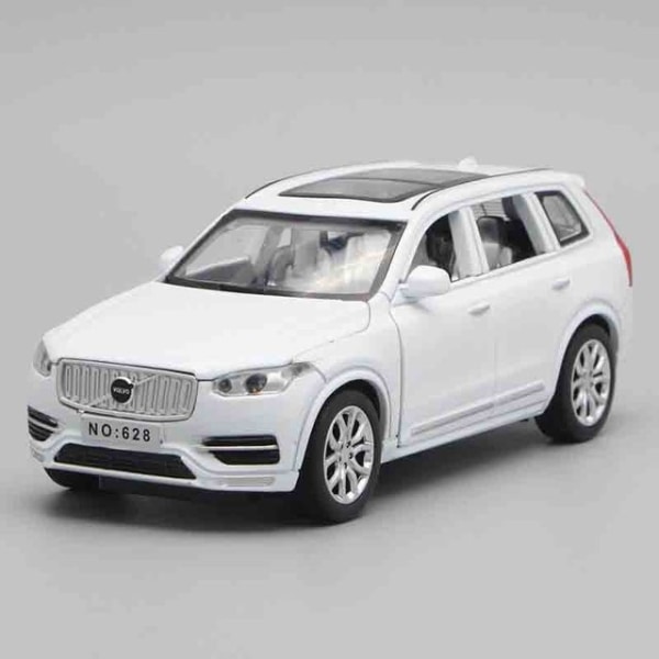 1:32 Volvo XC90 Diecast Cars Model Leksak Öppningsbara dörrar Dra tillbaka Musik Lätt billeksaker för Barn - Perfet White