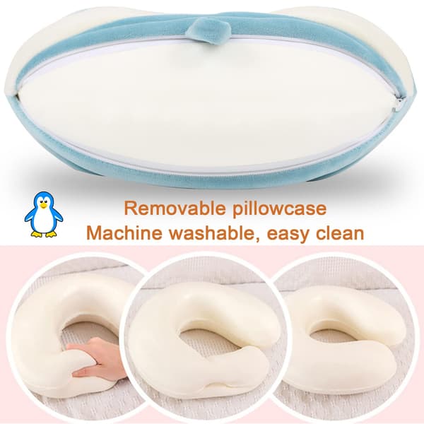 Söt resekudde för barn och vuxna, Pure Memory Foam, Pingvin - Perfet