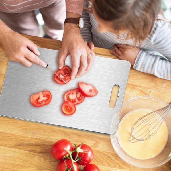 Titanskärbräda för kök, rostfritt stål skärbräda, 304-Perfet 30x20cm