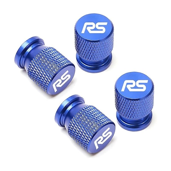 Passar Ford Focus Mk2 Mk3 Mk4 Mondeo Fiesta Rs Bil Däckventillock Däckstavskydd Dammtät Vattentät Bildelar - Perfet Blue 2
