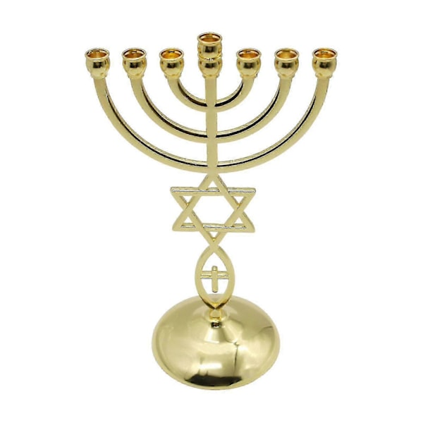 Ljusstake Metall Ljushållare 7 Armar Antik Design Höjd 21cm-Perfekt
