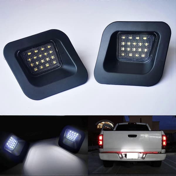 2 stk. - Kompatibel med Lumire nummerpladelygte til Dodge RAM 1500 2500 3500 LED-Perfet