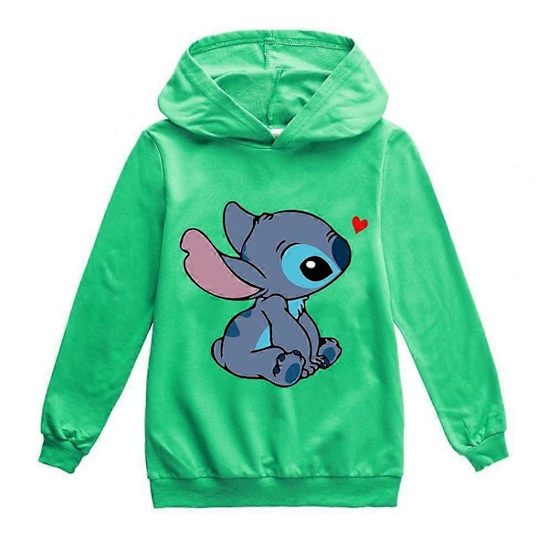 Lasten poikien ja tyttöjen Disney Stitch jouluhupparit - Perfet Green 5-6year(120cm)