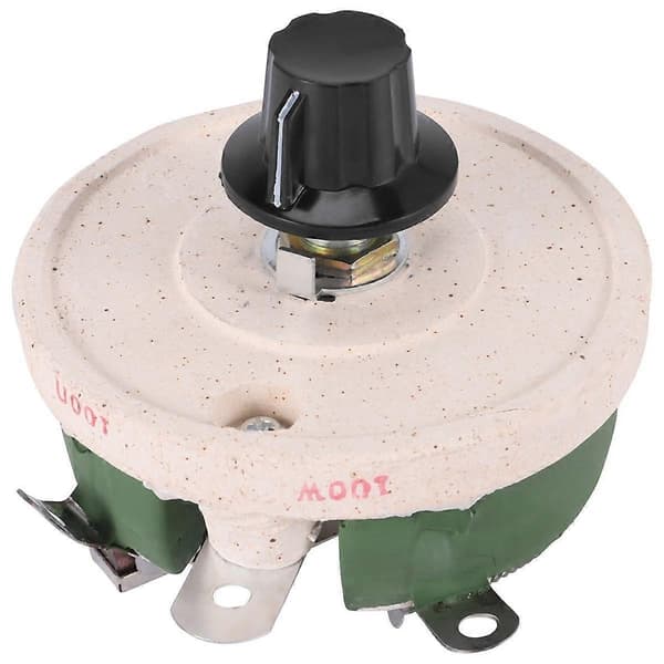 100W 100 Ohm Keramisk Trådviklet Potentiometer Modstand Rheostat - Perfekt