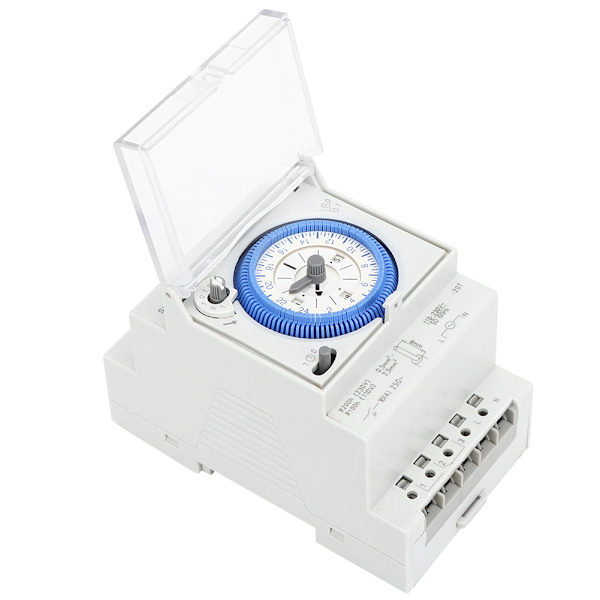 SUL181D Mekanisk Timer 15-minutters/24-timers Timerrelæ 250VAC 16A - 1 stk