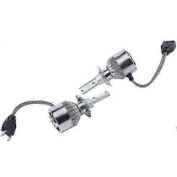 2 stk. LED-frontlyspærer H7 8000k Bilfrontlys 72w Konverteringssett Autolamper Tåkelys-Perfet