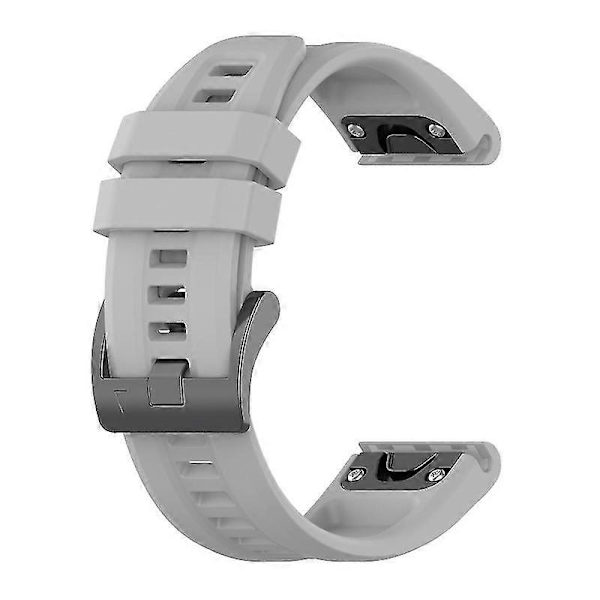 Silikonarmband 26mm för Garmin Fenix 7x/6x/5x Klocka Rem Loop Armband - Perfekt Gray