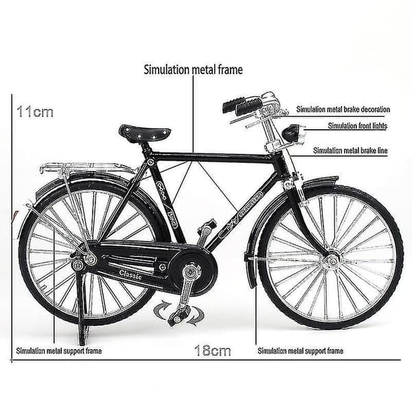 1:10 Legering Klassisk Retro Cykel Modell Ornament-Perfekt Red Man Style