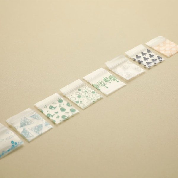 100st Mini Ziplock Väskor Små förpackningspåsar Ziplock Pill Pack - Perfet A