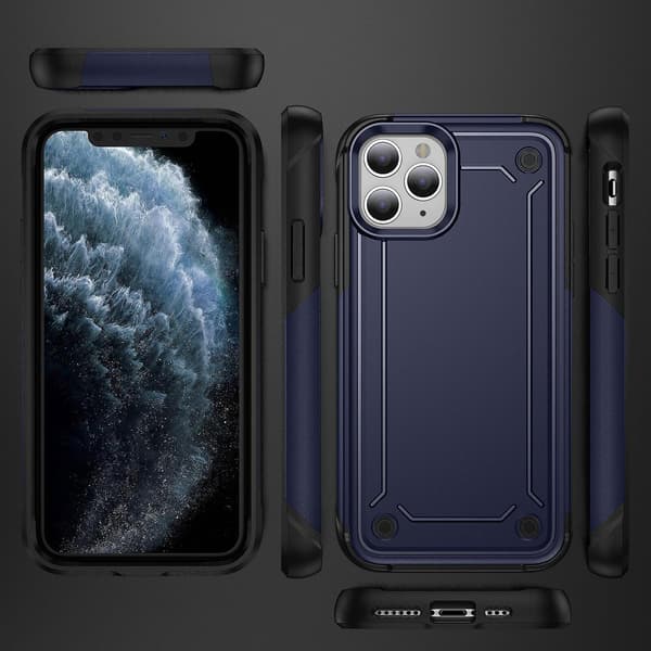Støtsikkert telefondeksel kompatibelt med iPhone 11 Pro Max-Perfet Blue