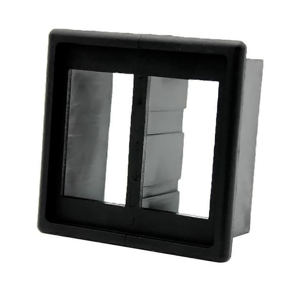 2 Gang Marine Båt Vippebryter Klips Panel Patrulje Holder Hus Svart-Perfet