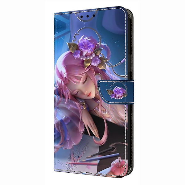 Yhteensopiva Samsung Galaxy S25 Lompakkokotelon kanssa, kuvioitu, seisontatuellinen nahkainen suojakotelo - Floral Butterfl-Perfet Sleeping Beauty