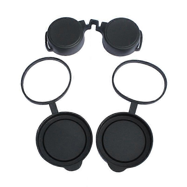 Kikkertbeskyttende Gummi Objektivdæksel 42mm/50mm Kikkert Okularedæksel Teleskopdæksel Linsebeskyttelse - Perfekt 2in1 for 42mm